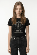 Created to Worship Psalm 150 Bass Guitar Christian T-Shirt | Faith-Based Musician Apparel - Kingdom Banner Co