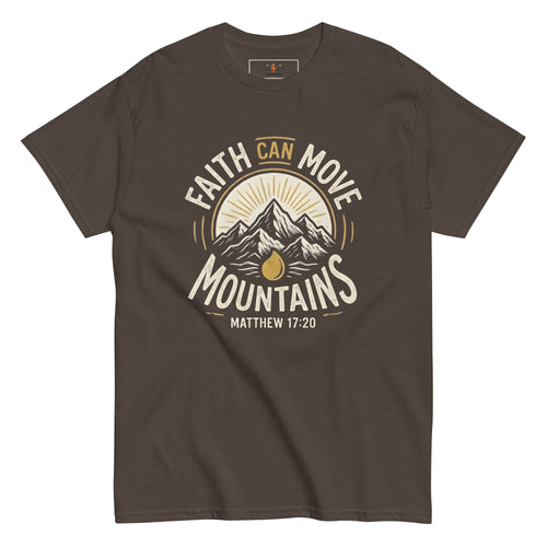 Kingdom Banner Co "Faith Can Move Mountains" Christian Streetwear Graphic Tee - Kingdom Banner Co