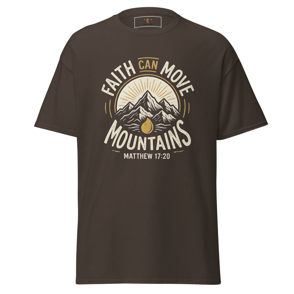 Kingdom Banner Co "Faith Can Move Mountains" Christian Streetwear Graphic Tee - Kingdom Banner Co