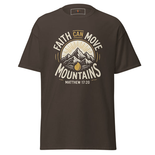 Kingdom Banner Co "Faith Can Move Mountains" Christian Streetwear Graphic Tee - Kingdom Banner Co